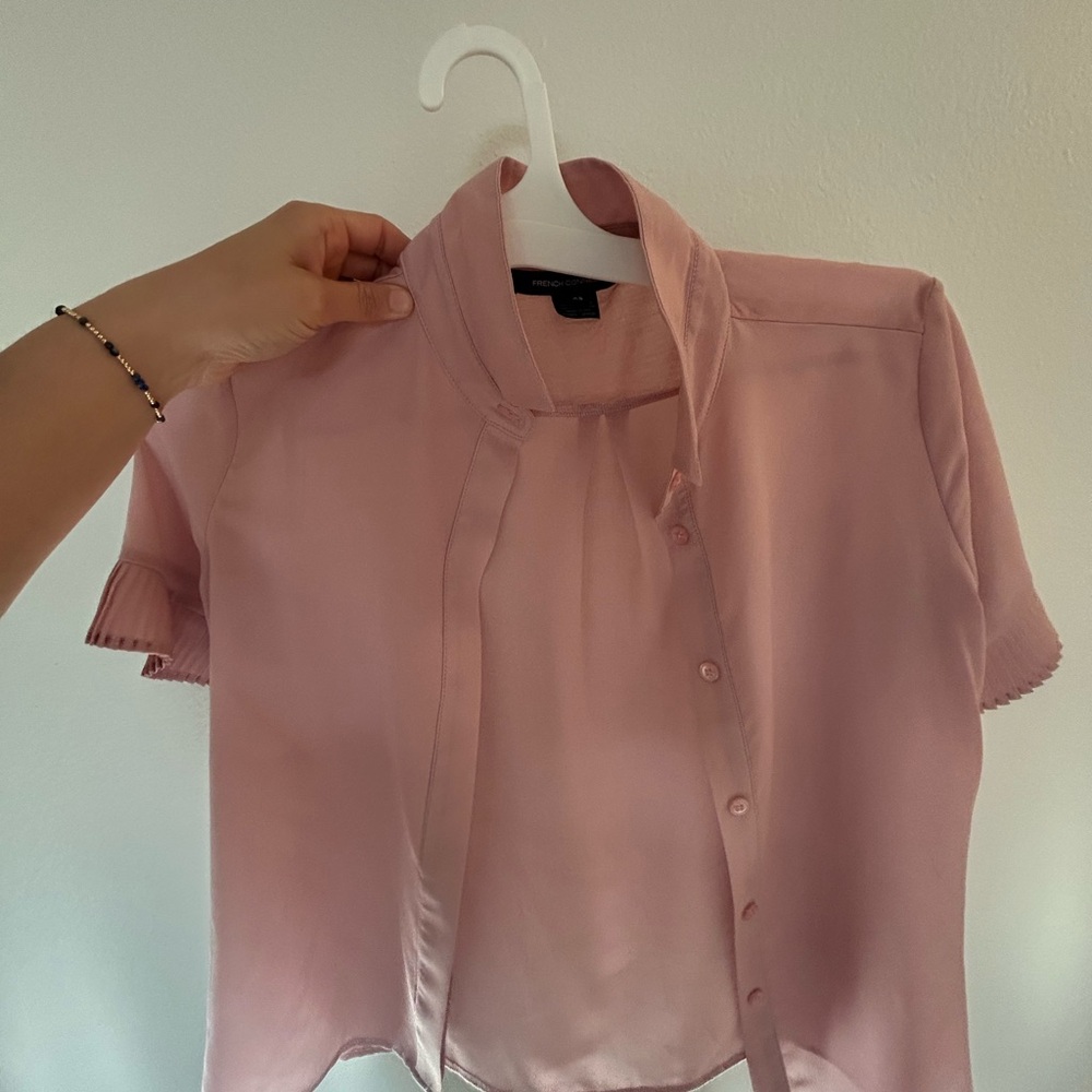 French Connection Soft Pink Button Down Shirt